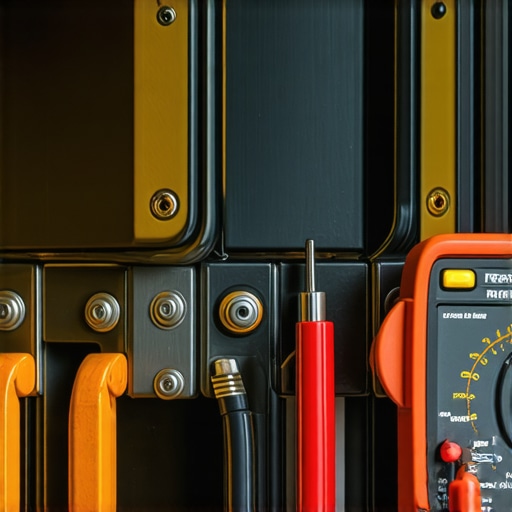 Advanced oven diagnostic testing with multimeter Person using multimeter to test oven heating element for diagnostics