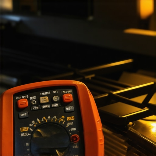 Person using multimeter to test oven heating element