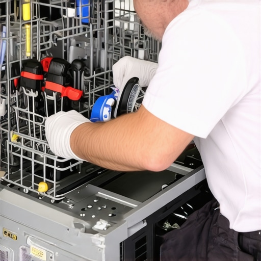 Expert Dishwasher Diagnostics and Repair Technician diagnosing dishwasher issues using diagnostic tools