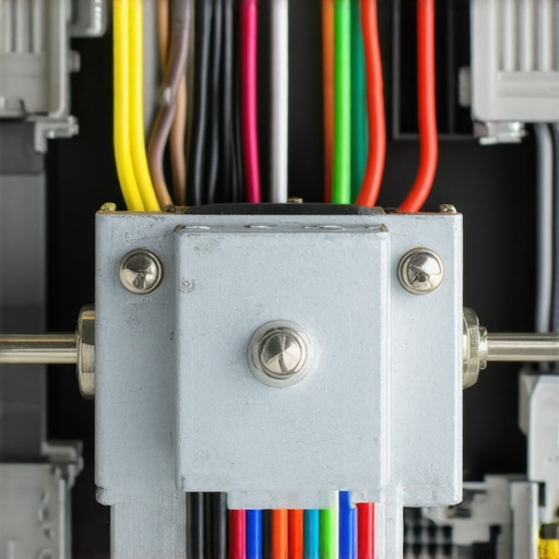 Close-up of diverter motor with wiring in dishwasher