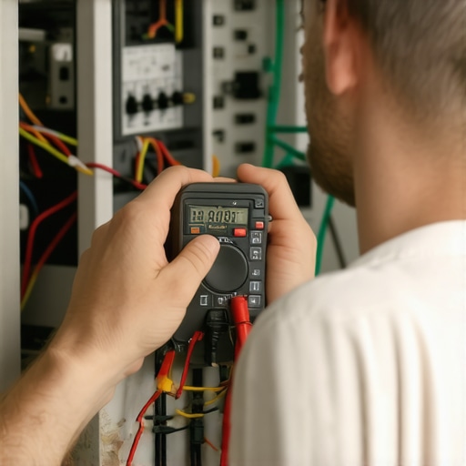Person testing a control board with a multimeter for appliance troubleshooting