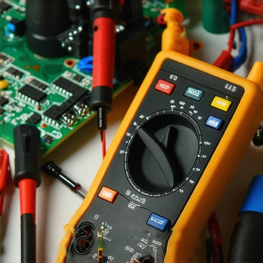 High-Precision Multimeter for Appliance Diagnostics A technician using a digital multimeter to troubleshoot an oven sensor.