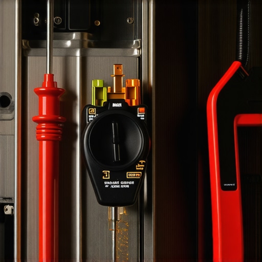 A technician uses a multimeter to check a dishwasher's thermal fuse for continuity.