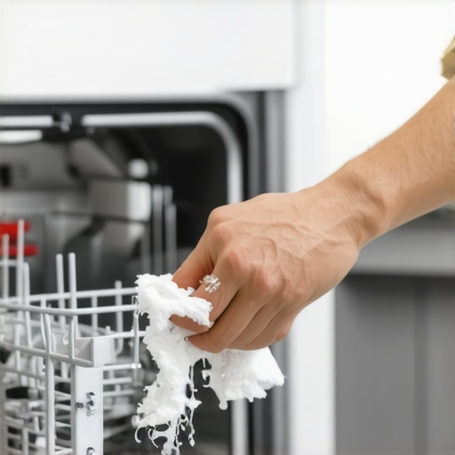 Clearing debris from a dishwasher check valve without tools