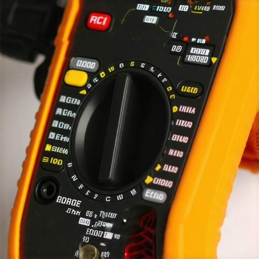 A technician using a multimeter to diagnose an oven or dishwasher control circuit.