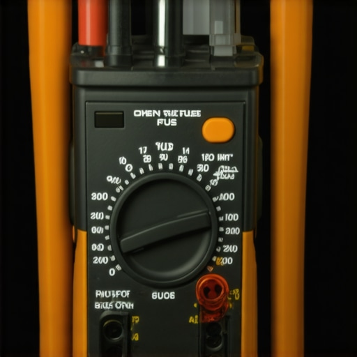 Person using a multimeter to test an oven's thermal fuse for continuity.