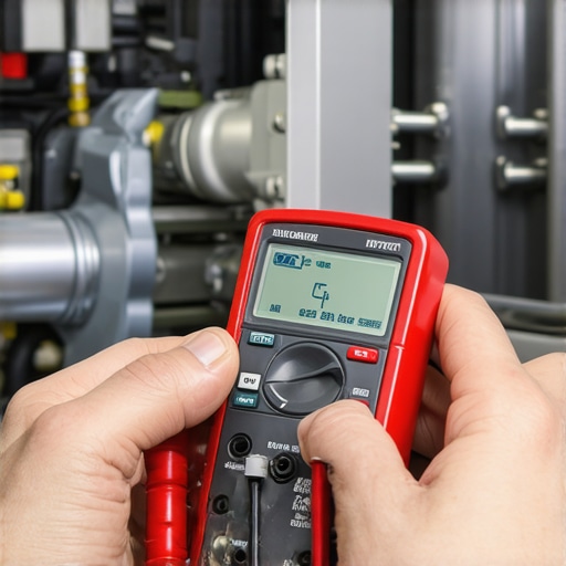 Technician using multimeter to test dishwasher inlet valve