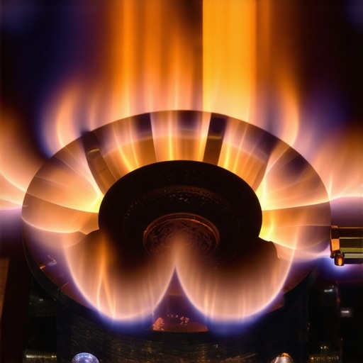 Close-up of a glowing gas oven igniter that may still be faulty due to low amperage.