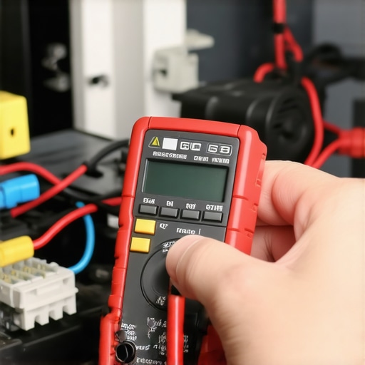 A person testing a dishwasher control board for electrical faults