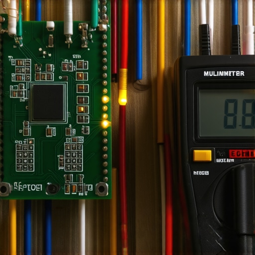 A technician using a multimeter to test a dishwasher control board for resistance.
