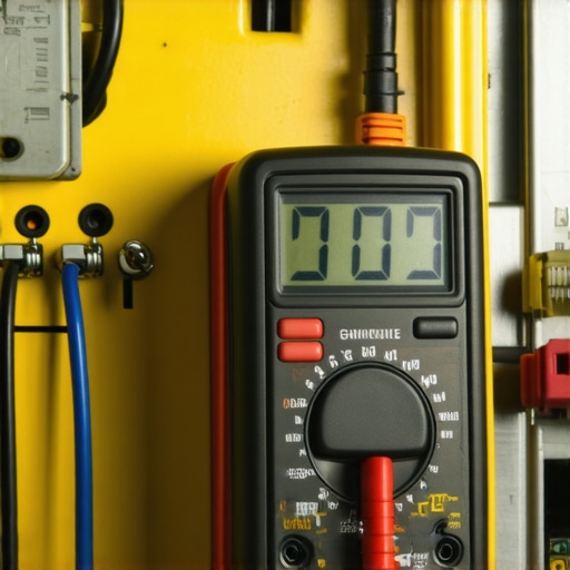 Multimeter probes testing a damaged and melted oven terminal block connection