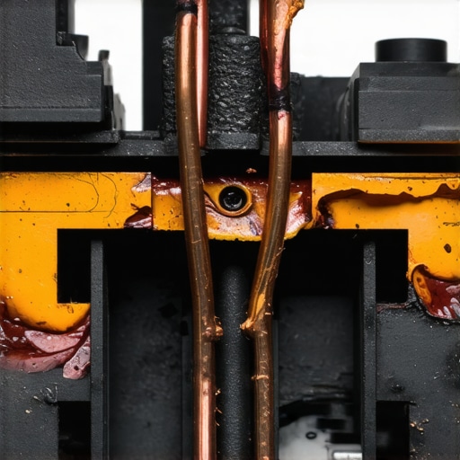 Close up of a damaged oven terminal block showing scorched wires and melted plastic.