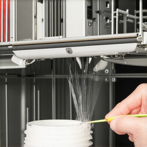 Person cleaning clogs out of dishwasher spray arm holes to improve water pressure
