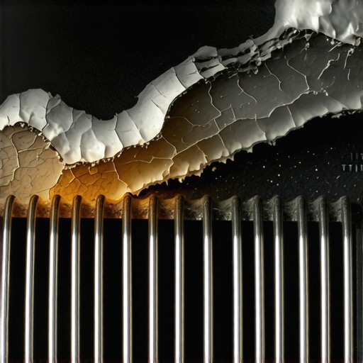 A close-up of a heating element with a visible blister indicating part failure