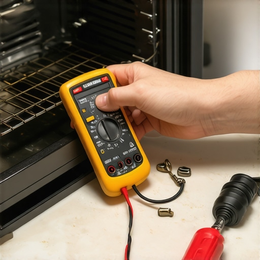 Testing an oven element with a digital multimeter