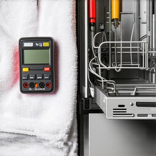 Multimeter and screwdrivers for dishwasher and oven repair