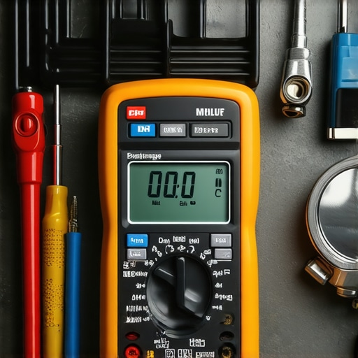 High-quality digital multimeter and diagnostic tools used for oven and dishwasher repair.