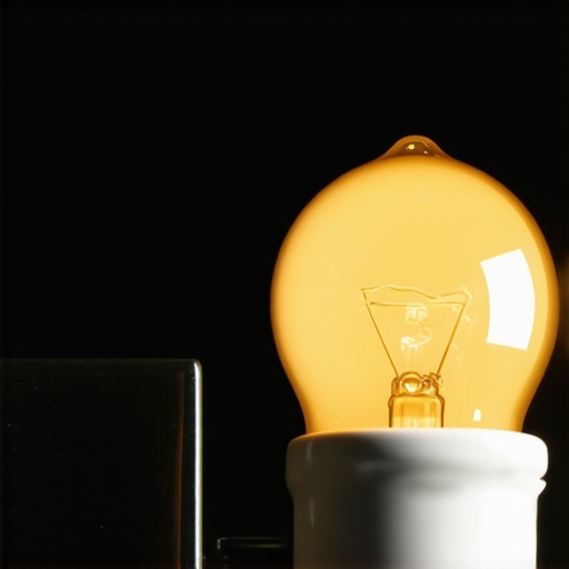 Close up of a heavy duty oven bulb and the internal socket terminal
