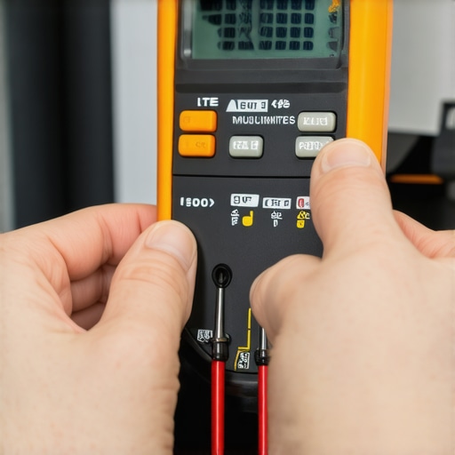 Professional Multimeter Testing Dishwasher Heater Testing dishwasher heating element resistance with a professional digital multimeter