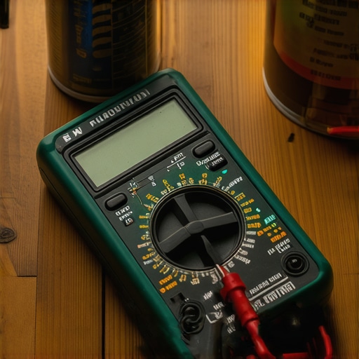 A technician using a multimeter to test capacitors on an appliance control board for repair diagnostics.