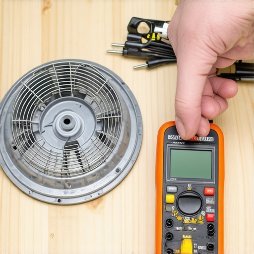 Technician testing dishwasher heating element for resistance and continuity