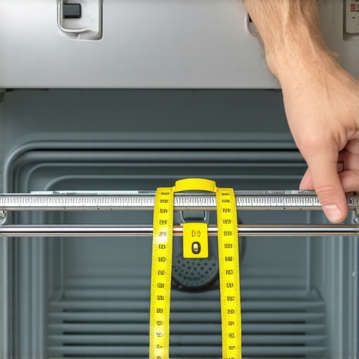 Measuring the interior width of an oven for a replacement rack