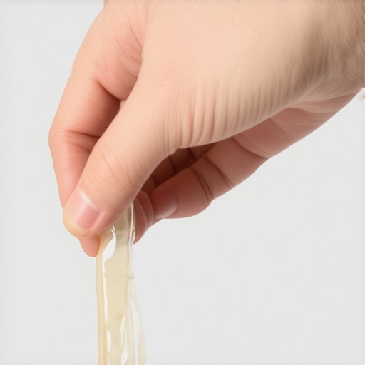 Hand pulling translucent gunk out of a dishwasher drain hose