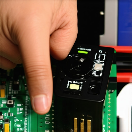 Safe handling of an oven control board A technician using an anti-static strap while testing an oven relay with a multimeter to prevent ESD damage.