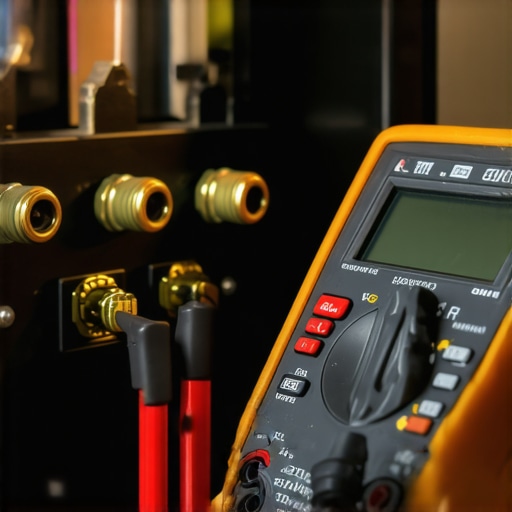 A person using a digital multimeter to check the continuity of an oven heating element for maintenance.