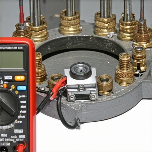 Using a multimeter to check the resistance of an oven heating element.