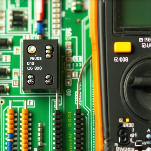 Troubleshooting an Oven Relay Board with a Multimeter Multimeter probes testing a relay on an oven control board to check for stuck contacts