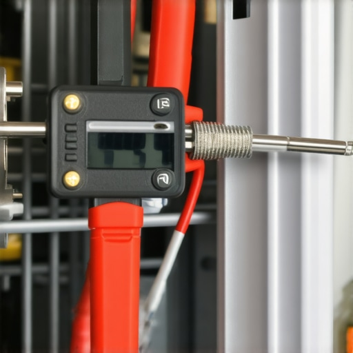 A digital multimeter testing a dishwasher heating element for continuity to identify electrical shorts.