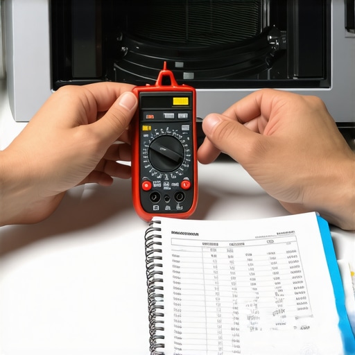 Using a Multimeter for Appliance Diagnostics Hands using a multimeter to test an oven heating element resistance for DIY repair.